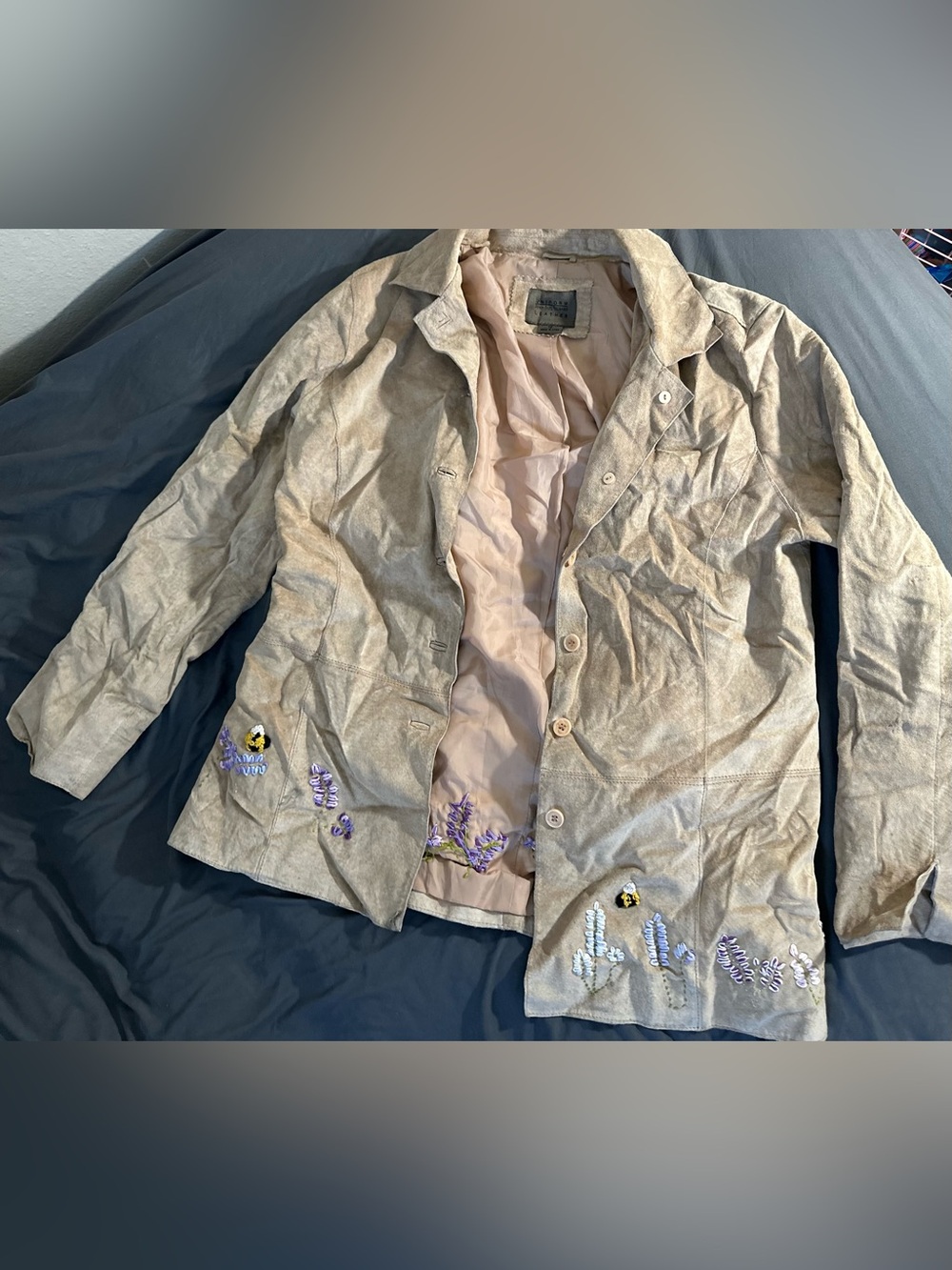 JohnPaulRichard Leather Jacket with Blush Pink Lining